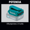 Adaptador de fuente de Alimentación 12V CXT con 1 Puerto USB Makita ADP06