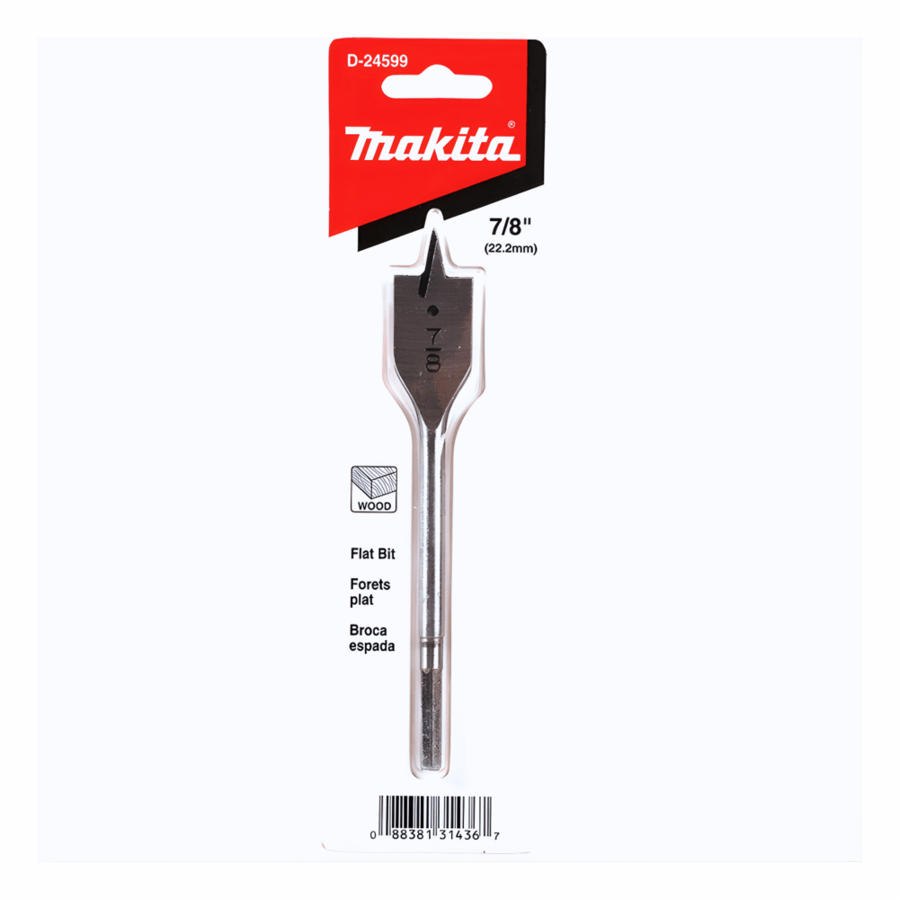 D-24599 BROCA PLANA PARA MADERA (PALETA) 7/8"x6" (22.2x152mm) - MAKITA