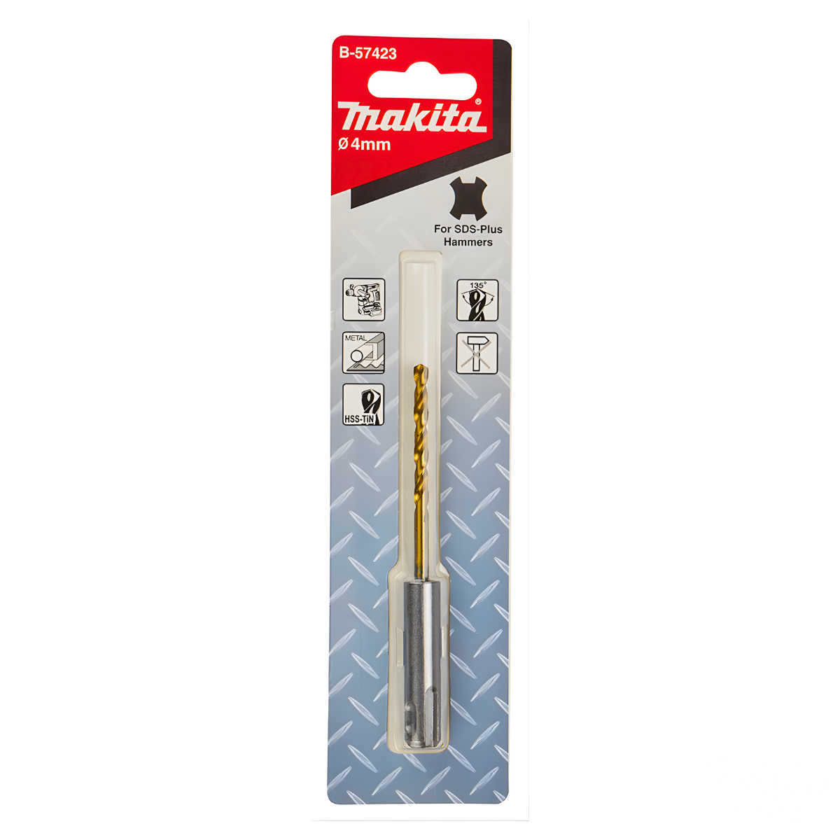 B-57423 BROCA SDS-PLUS METAL HSS-TIN 4 X 105MM - MAKITA