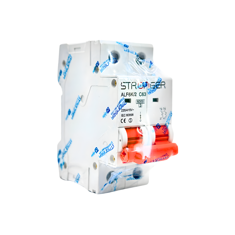 ALF6K/2C63 INT. TERMOMAGNETICO 2X63A 6KA RIEL ALPHA - STRONGER