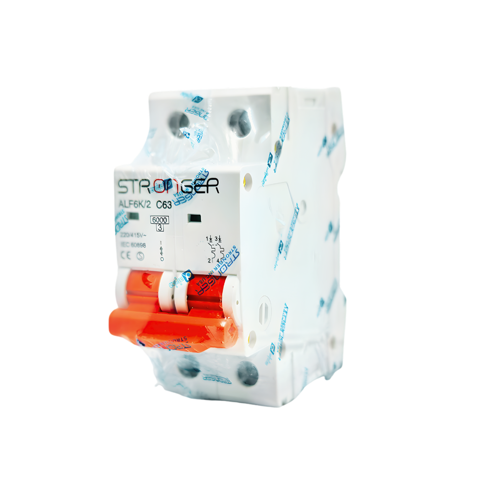 ALF6K/2C63 INT. TERMOMAGNETICO 2X63A 6KA RIEL ALPHA - STRONGER