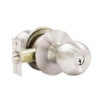 Cerradura Pomo Yale Acero Dormitorio 75mm