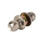Cerradura Pomo Yale Acero Dormitorio 75mm