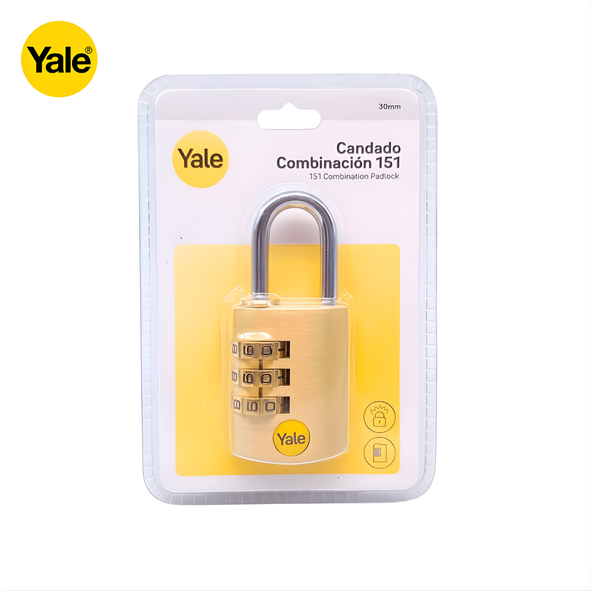 11771 CANDADO 151 BRONCE DE COMBINACION 22mm (BLISTER) - YALE