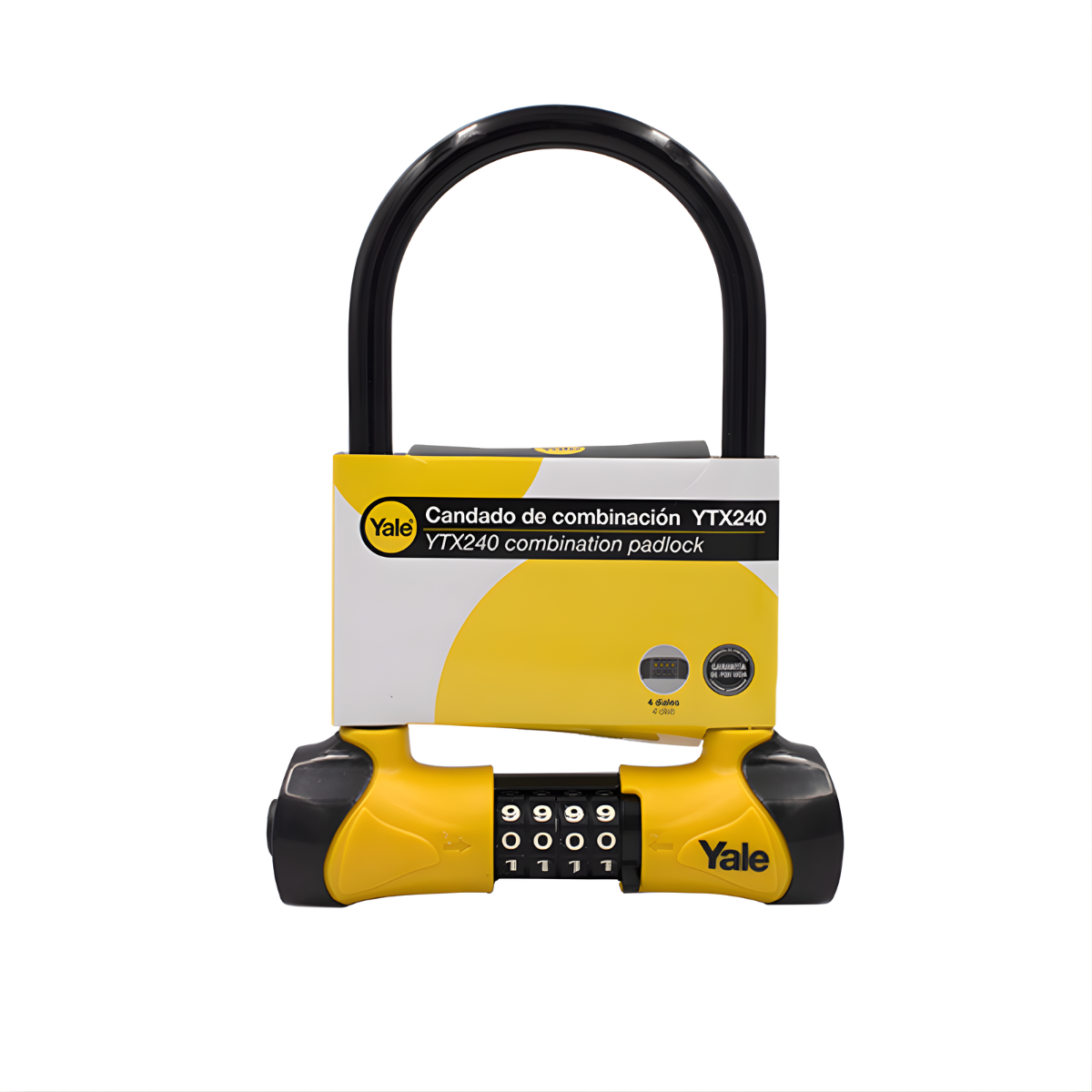 16141 CANDADO YTX240 DE COMBINACION GANCHO RECUBIERTO 240mm - YALE