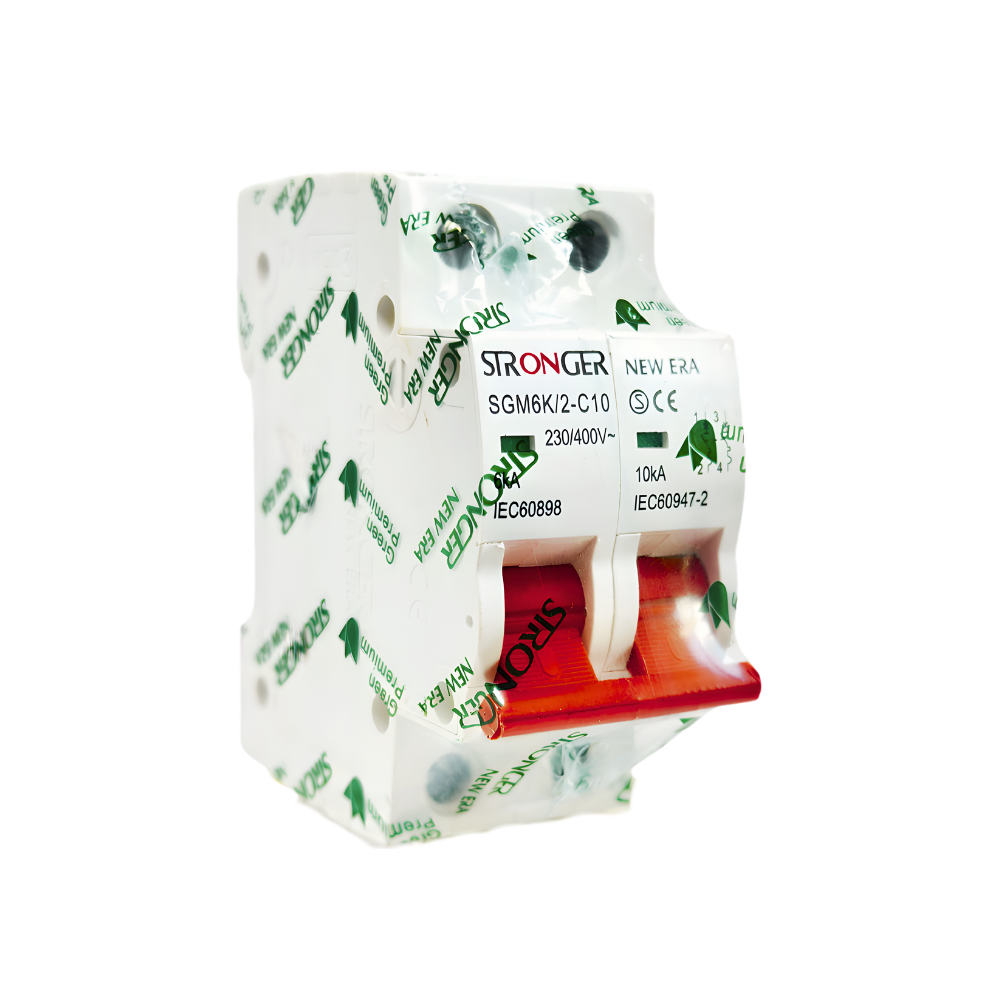 SGM6K/2-C10 INT. TERMOMAGNETICO 2X10A 10KA RIEL NEW ERA - STRONGER