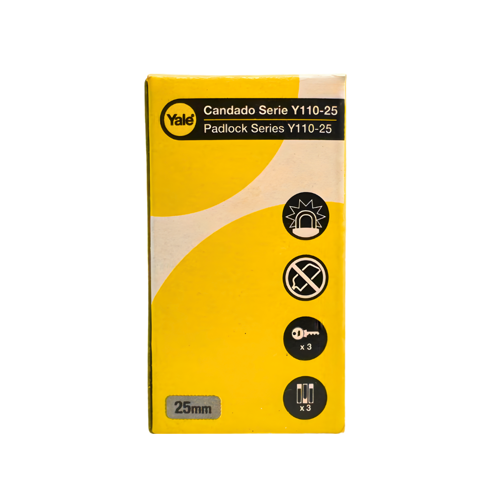 10428 CANDADO Y110 ARCO BRONCE 25mm (CAJA) - YALE