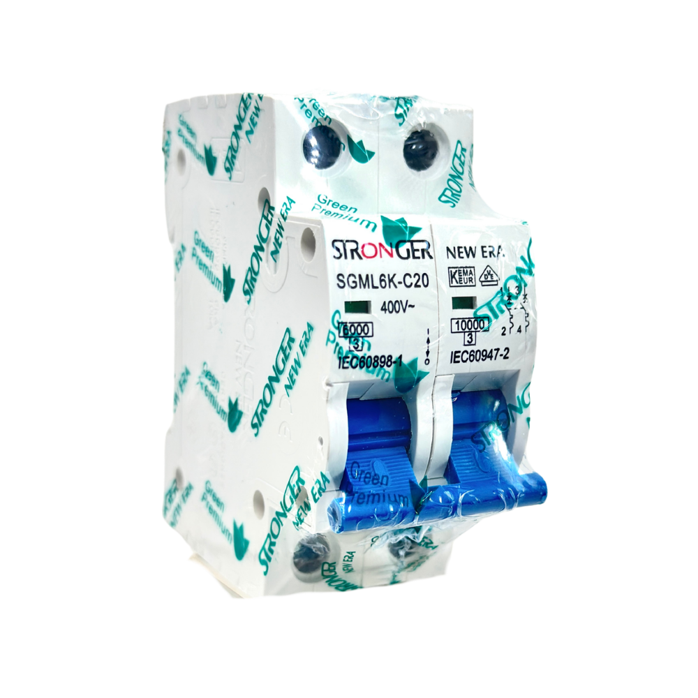 SGM6K/2-C20 INT. TERMOMAGNETICO 2X20A 10KA RIEL NEW ERA - STRONGER