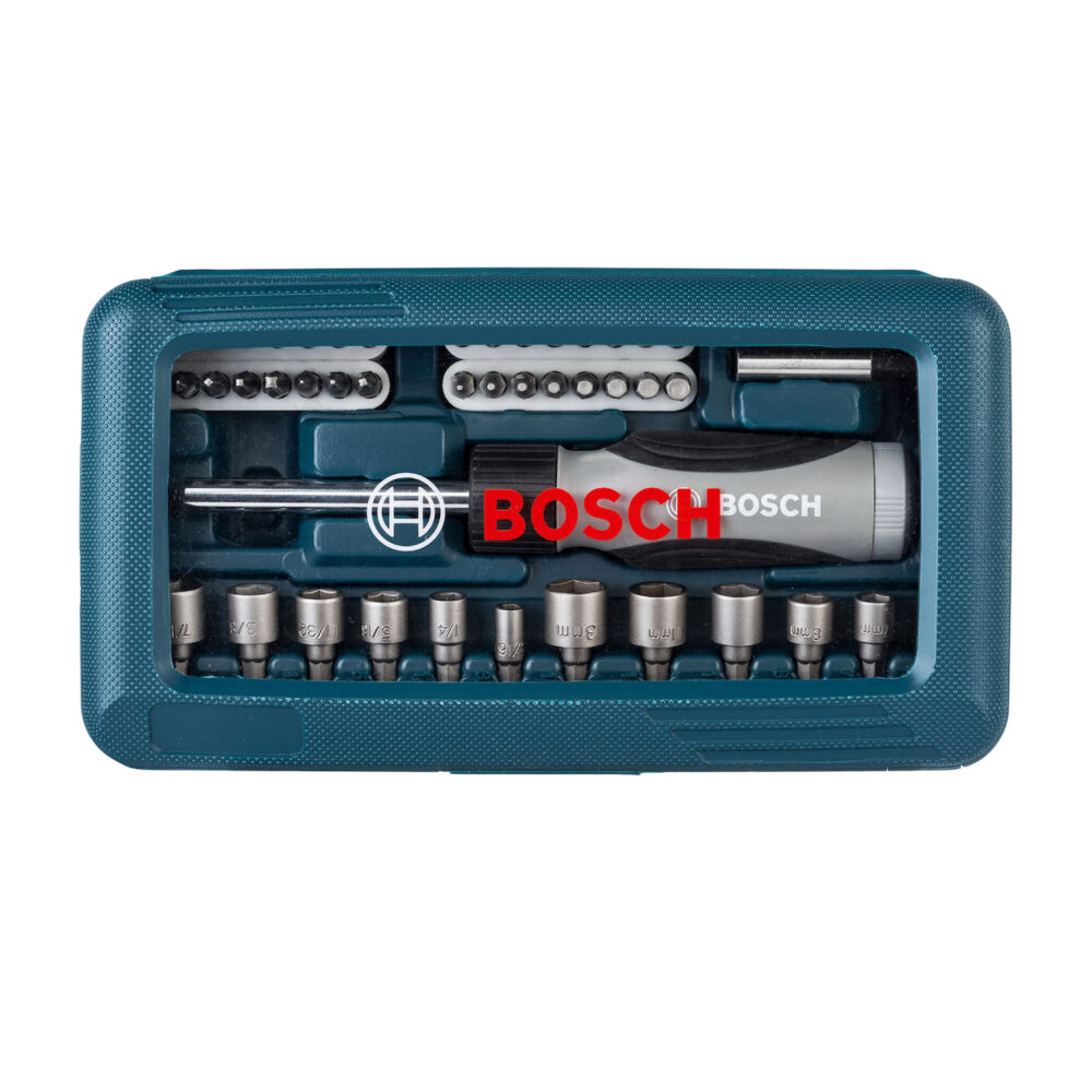 2607.017.399-000 SET 46 PZS AZUL CON ATORNILLADOR + PUNTAS + DADOS - BOSCH