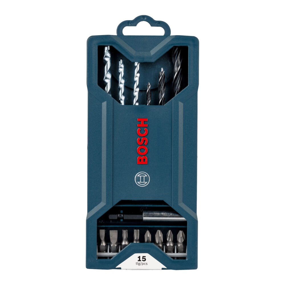 2607.017.408-000 SET X-LINE 15PZS BROCAS MADERA/CONCRETO + PUNTAS - AZUL - BOSCH