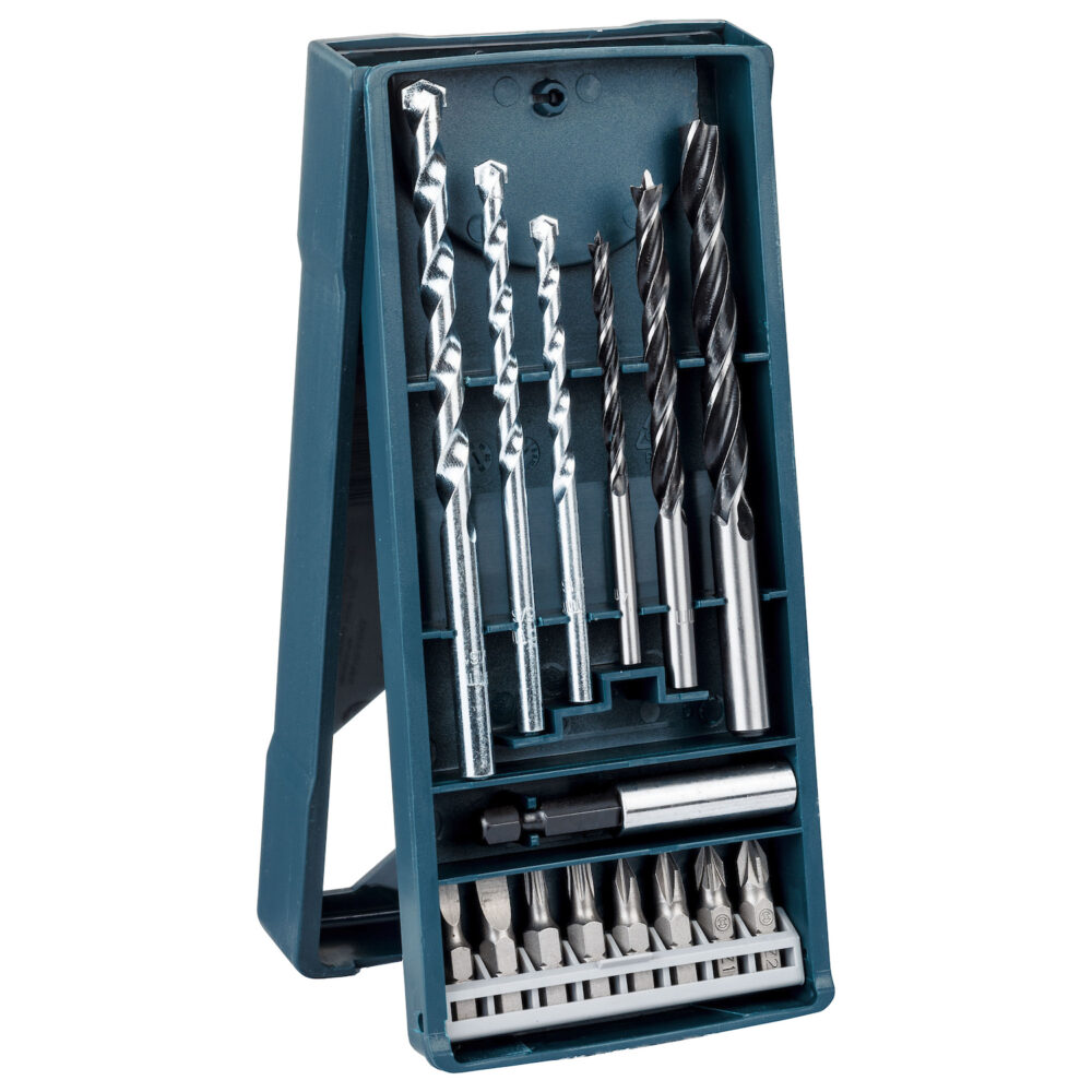 2607.017.408-000 SET X-LINE 15PZS BROCAS MADERA/CONCRETO + PUNTAS - AZUL - BOSCH