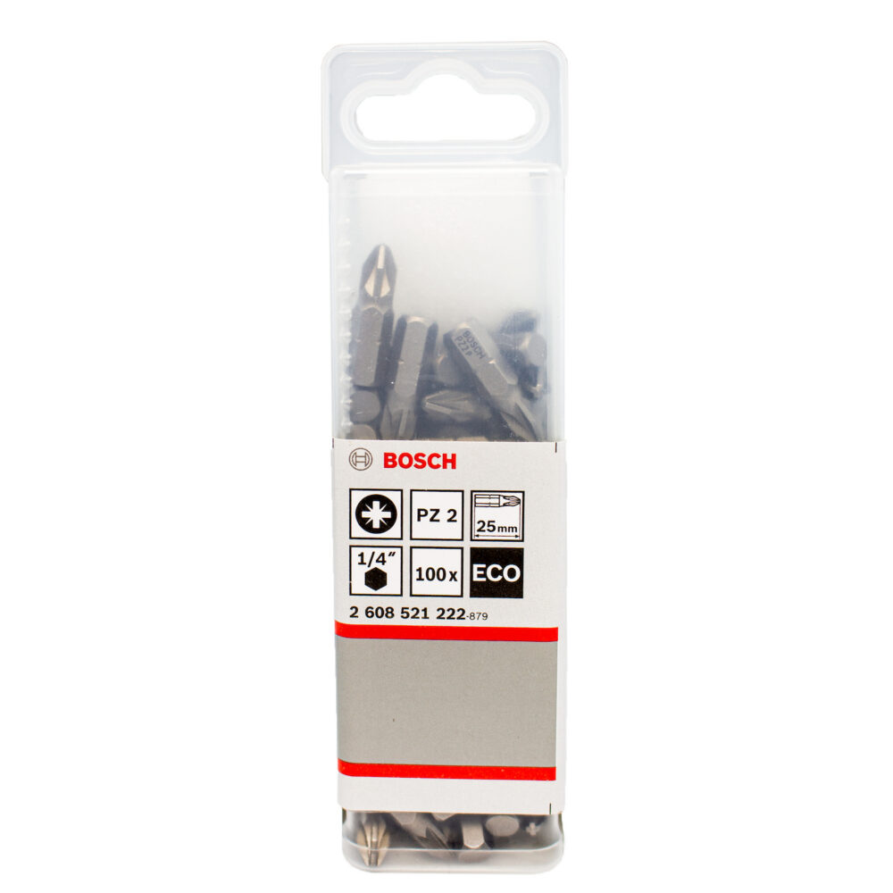 2608.521.222-000 BIT PUNTA POZIDRIV #2X25mm PZ2 (X100UND) CJA PLAST - BOSCH