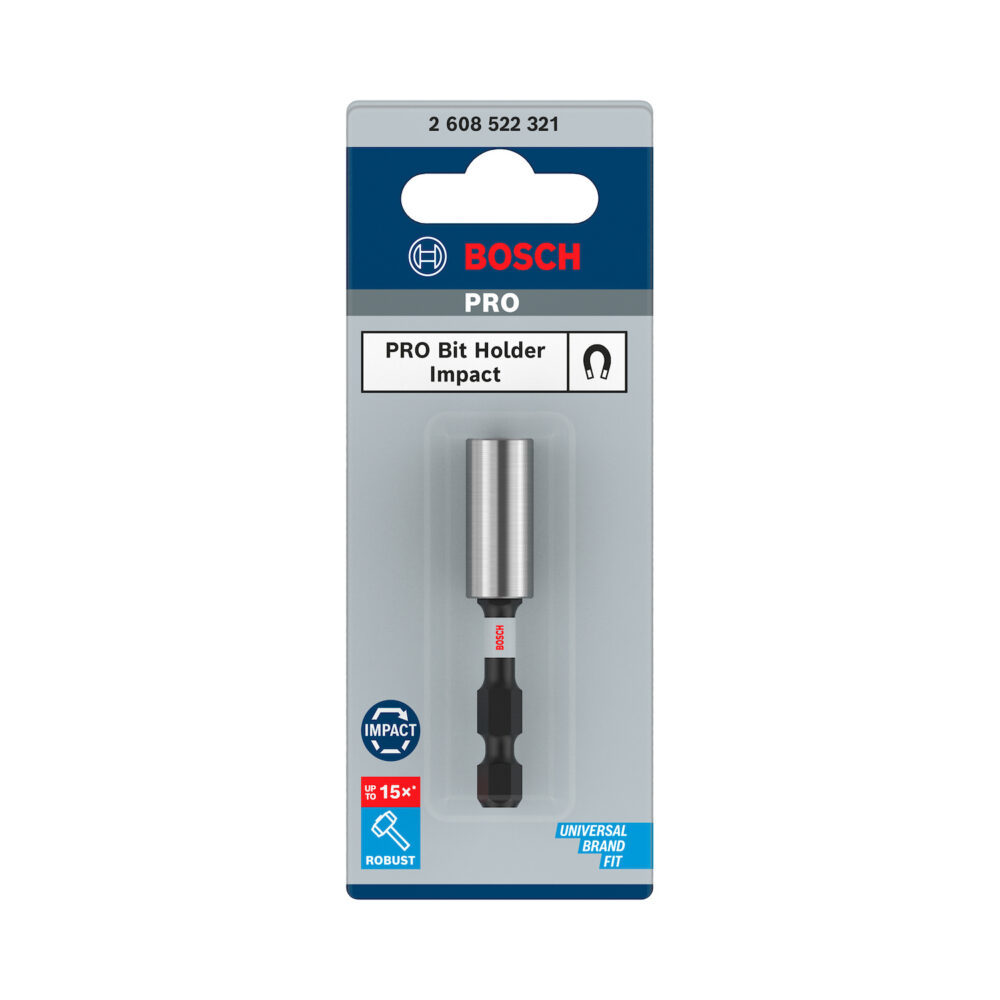 2608.522.321-000 BIT PORTA PUNTA DE IMPACTO STANDARD HEXAGONAL 1/4" - BOSCH