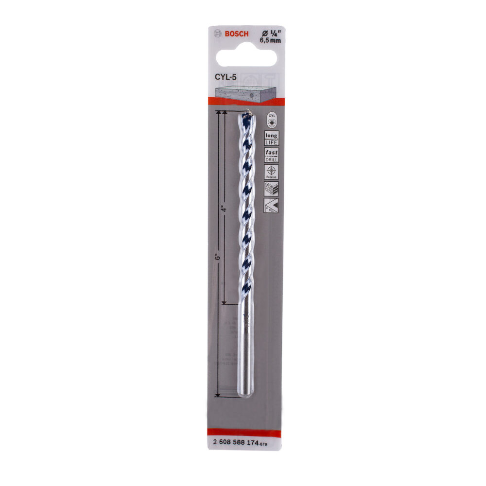 2608.588.174-000 BROCA MURO CYL-5 6.5mm (1/4"X4"X6") - BOSCH