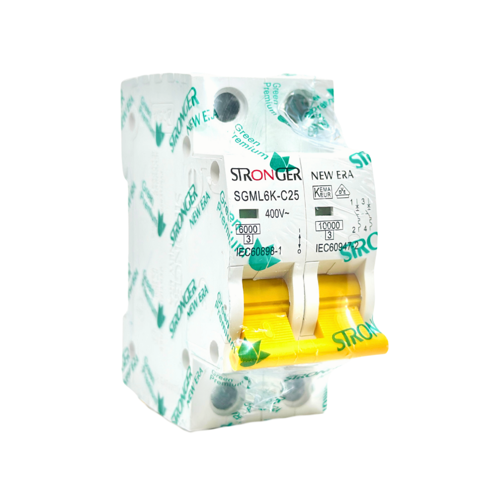 SGM6K/2-C25 INT. TERMOMAGNETICO 2X25A 10KA RIEL NEW ERA - STRONGER