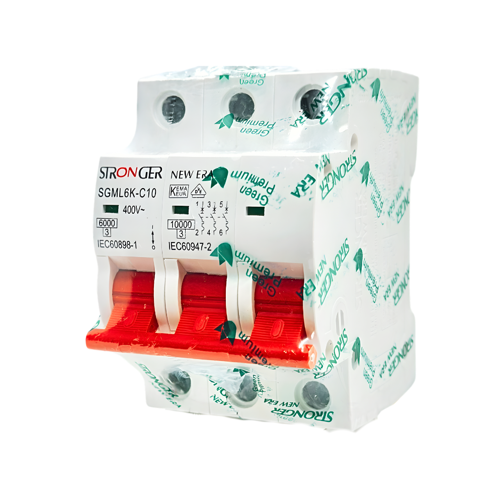 SGM6K/3-C10 INT. TERMOMAGNETICO 3X10A 10KA RIEL NEW ERA - STRONGER