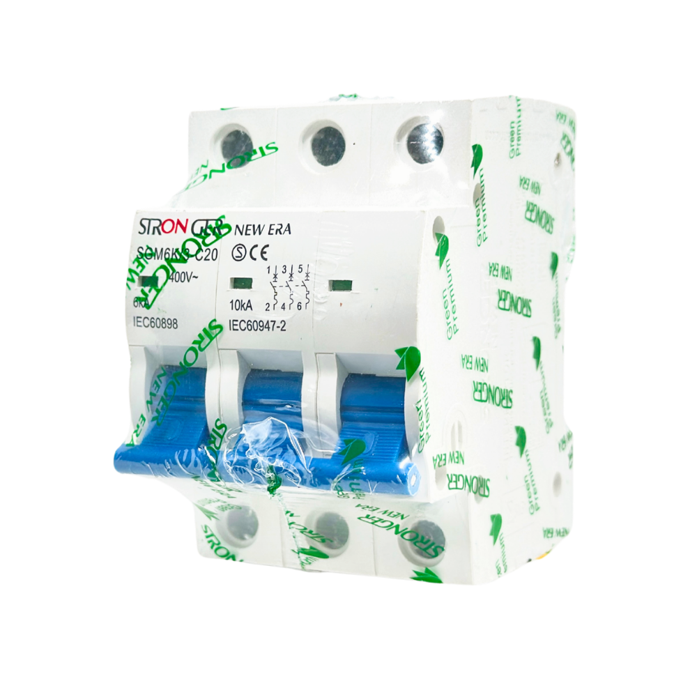 SGM6K/3-C20 INT. TERMOMAGNETICO 3X20A 10KA RIEL NEW ERA - STRONGER