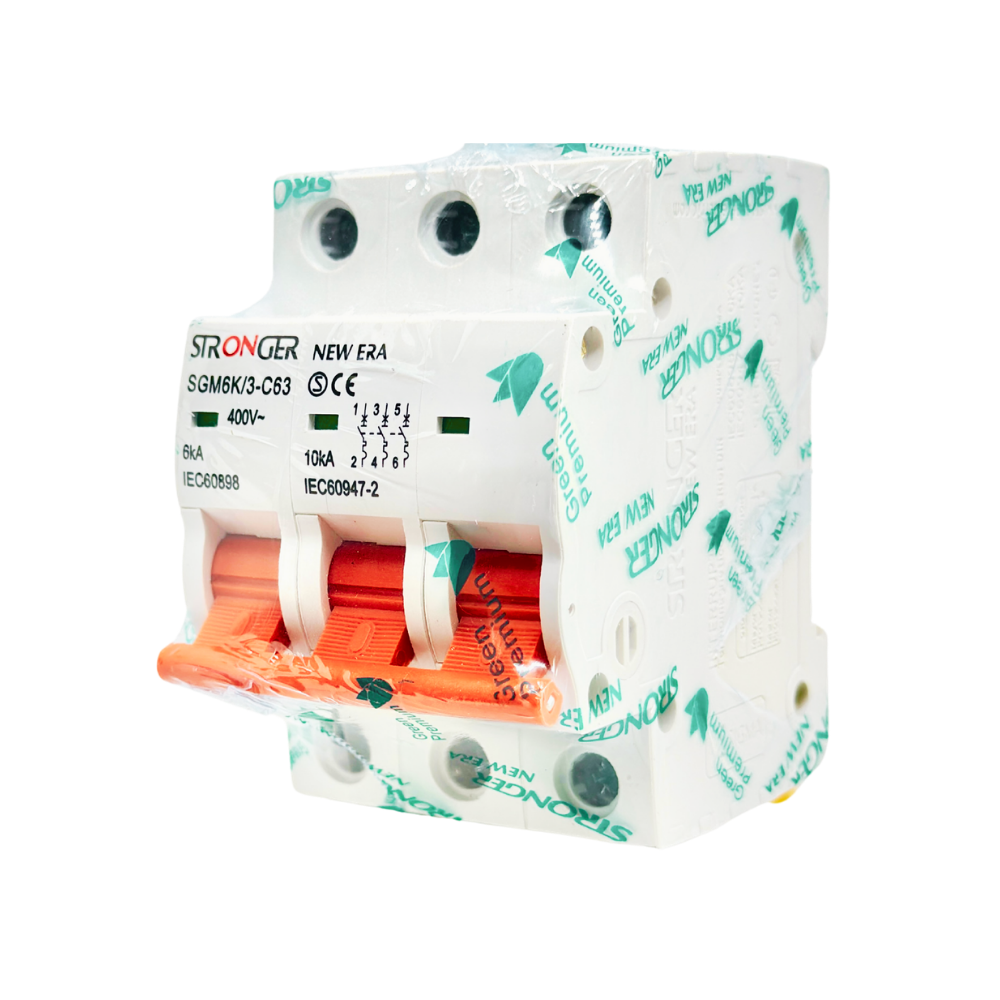 SGM6K/3-C63 INT. TERMOMAGNETICO 3X63A 10KA RIEL NEW ERA - STRONGER