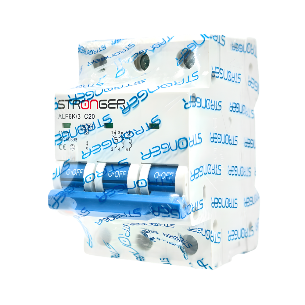 ALF6K/3C20 INT. TERMOMAGNETICO 3X20A 6KA RIEL ALPHA - STRONGER