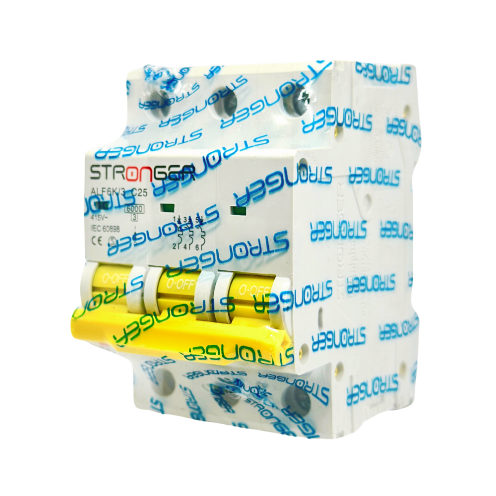 ALF6K/3C25 INT. TERMOMAGNETICO 3X25A 6KA RIEL ALPHA - STRONGER