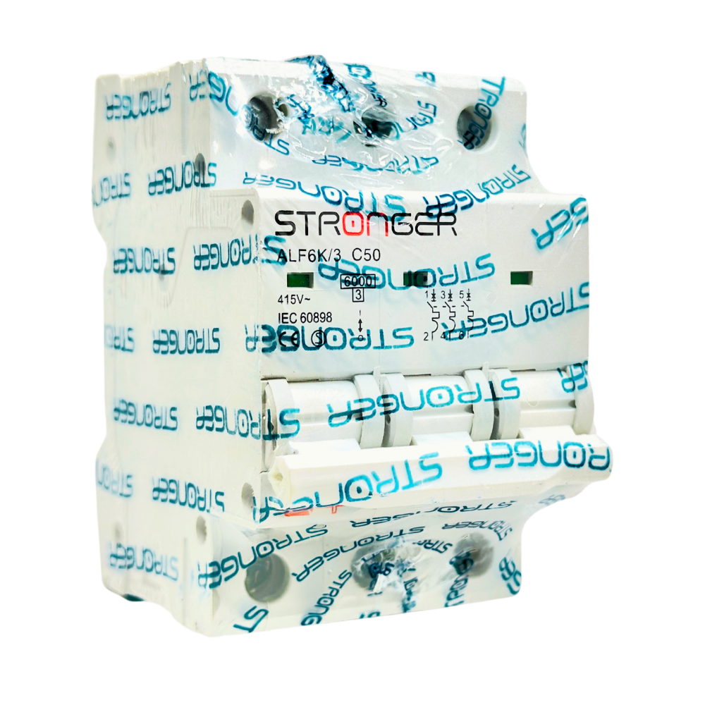 ALF6K/3C50 INT. TERMOMAGNETICO 3X50A 6KA RIEL ALPHA - STRONGER