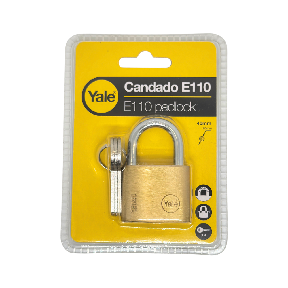 11745 CANDADO YE1 ARCO BRONCE ESSENTIAL ECO 40mm (BLISTER) - YALE