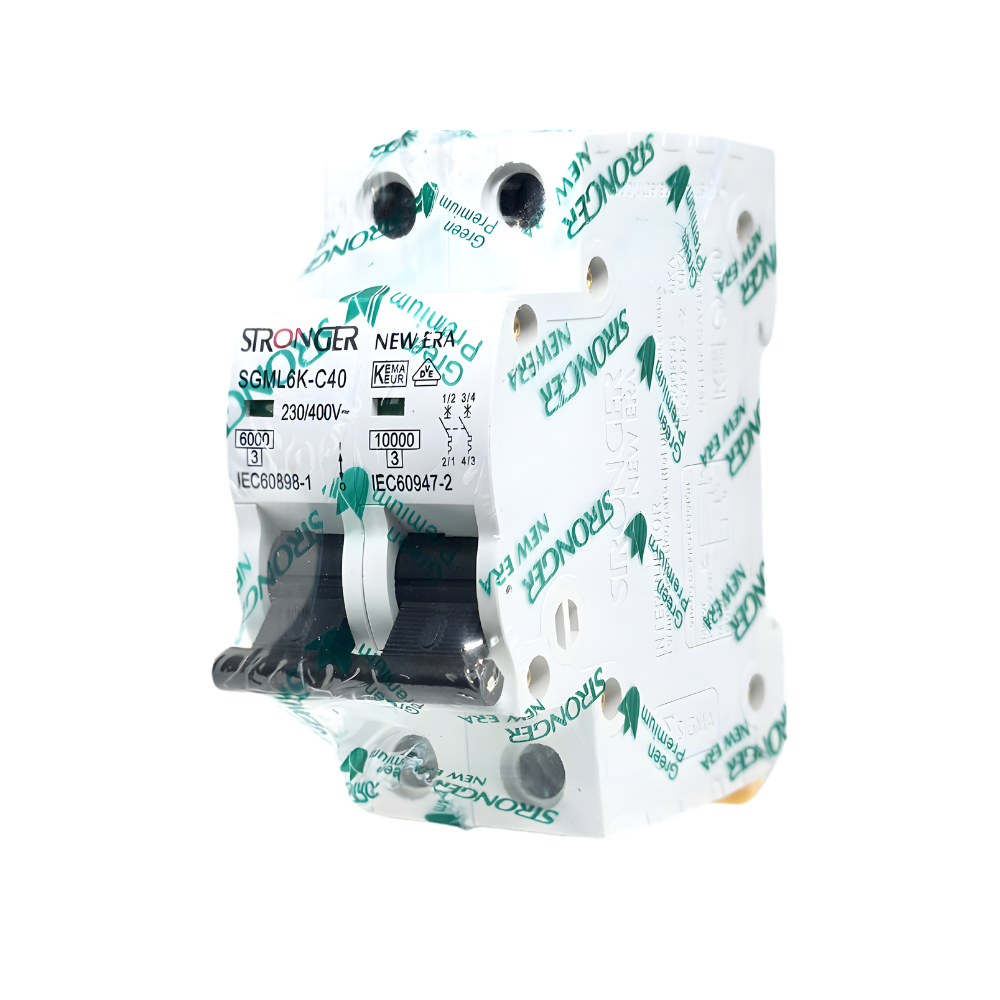 SGM6K/2-C40 INT. TERMOMAGNETICO 2X40A 10KA RIEL NEW ERA - STRONGER