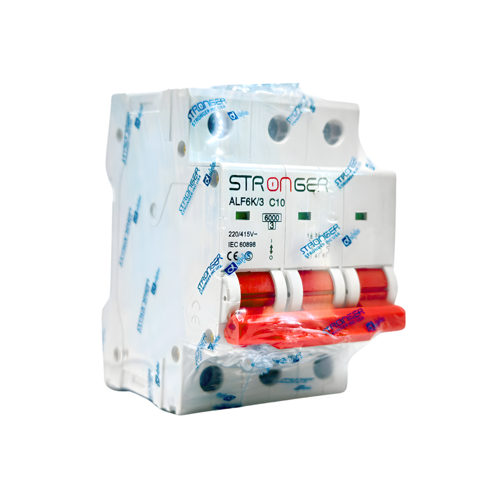 ALF6K/3C10 INT. TERMOMAGNETICO 3X10A 6KA RIEL ALPHA - STRONGER
