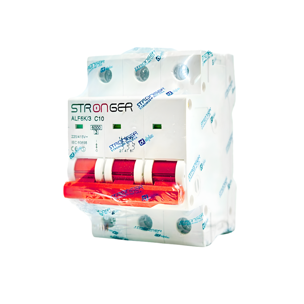 ALF6K/3C10 INT. TERMOMAGNETICO 3X10A 6KA RIEL ALPHA - STRONGER