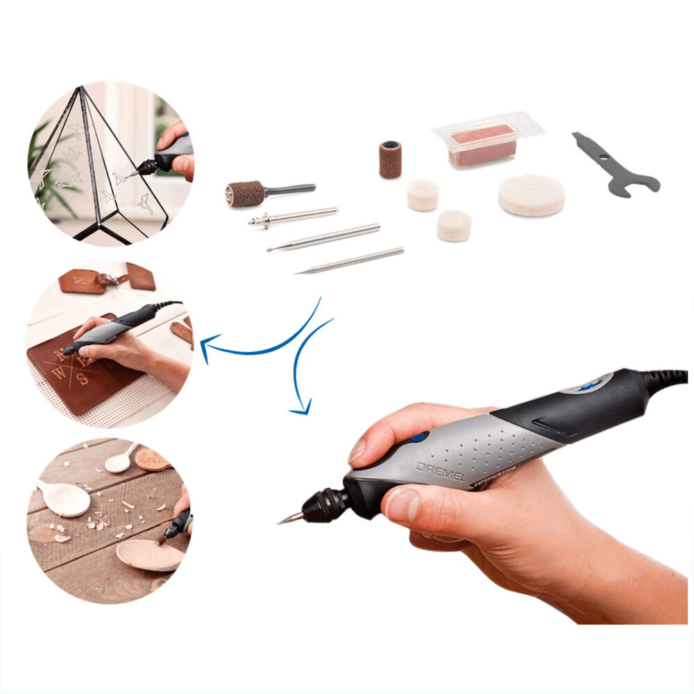 F013.205.0NG-000 GRABADOR ELÉCTRICO DREMEL STYLO+ 2050-N/11 VELOCIDAD VARIABLE 220V CON KIT DE 11 ACCESORIOS - DREMEL