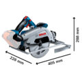 SIERRA CIRCULAR 7-1/4" INALAMB 18V GKS 18V-68 GC BRUSHLESS BITURBO BARETOOL - BOSCH - 0601.6B5.1E0-000