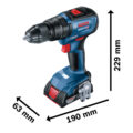 TALADRO PERCUTOR 1/2" INALAMB 18V 18V-50 BRUSHLESS (02BAT 2.0AH + CARG) + 23ACC - BOSCH - 0601.9H5.1E3-000