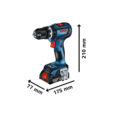 TALADRO PERCUTOR 1/2" INALAMB 18V GSB 18V-90 C BRUSHLESS (02BAT 2.0AH + CARG) - BOSCH