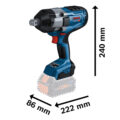 0601.9J8.5E1-000 LLAVE DE IMPACTO INALAMB 3/4" 18V GDS 18V-1050 H BRUSHLESS BARETOOL - BOSCH