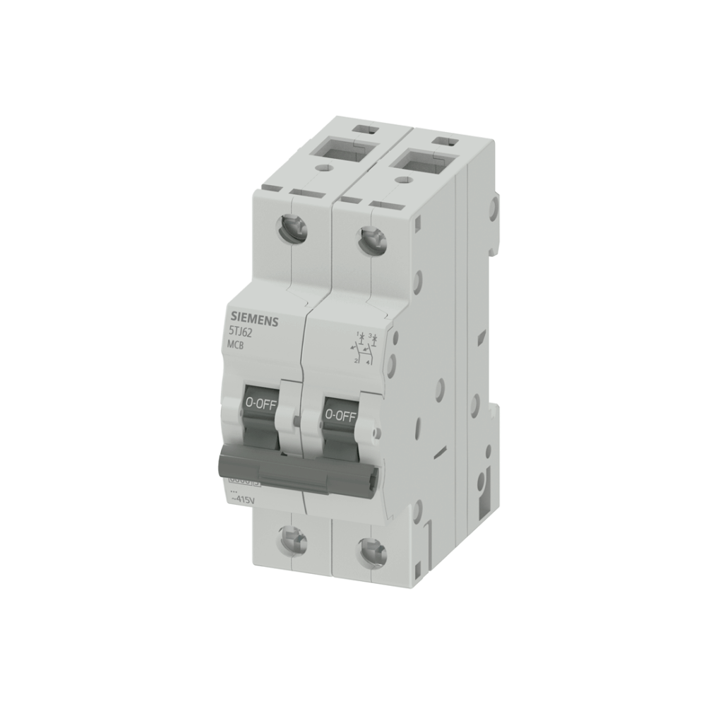 5TJ6206-7 INT. TERMOMAGNETICO RIEL DIN 2X6A 10K/220V SINOVA - SIEMENS