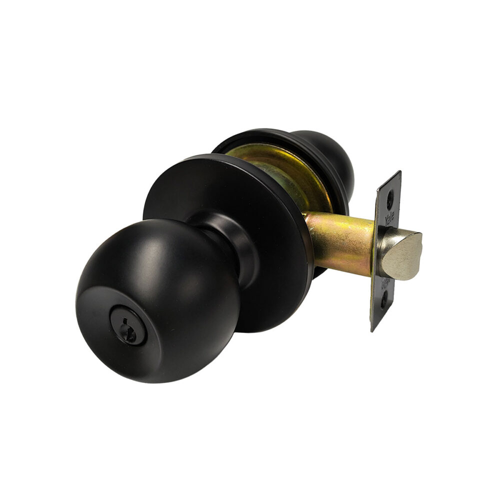 16711 Knob CA 75 mm US19 Ent Plus CERRADURA POMO CAROLINA PLUS 75mm DORMITORIO US19 NEGRO - YALE