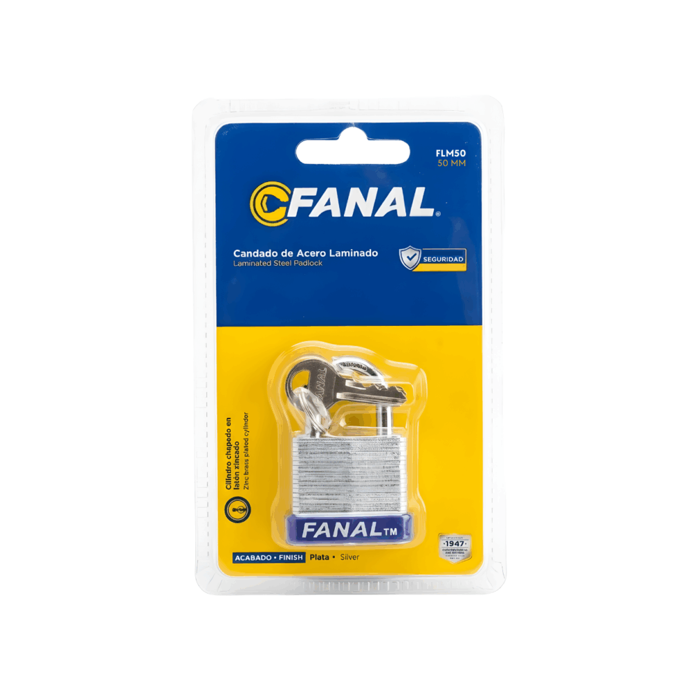 FLM50 CANDADO LAMINADO 50MM (BLISTER) - FANAL