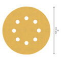 2608.900.808-000 DISCO LIJA EXCENTRICA VELCRO EXPERT C470 125mm 8HUECOS G180 (CAJAX05) - BOSCH
