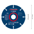 2608.901.188-000 DISCO CARBURO CORTE MULTI WHEEL 4-1/2" (115X22.23mm) - BOSCH