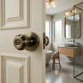 22370 CERRADURA POMO GEORGIA PLUS BAÑO US5 BRONCE ANTIGUO ROSETA 75MM (CAJA) - YALE