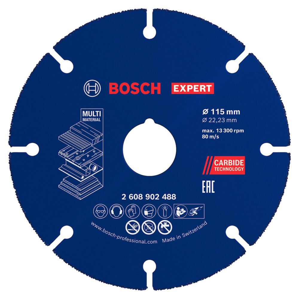 2608.902.488-000 DISCO DE CORTE CARBIDE MULTI-WHEEL 115MM - BOSCH