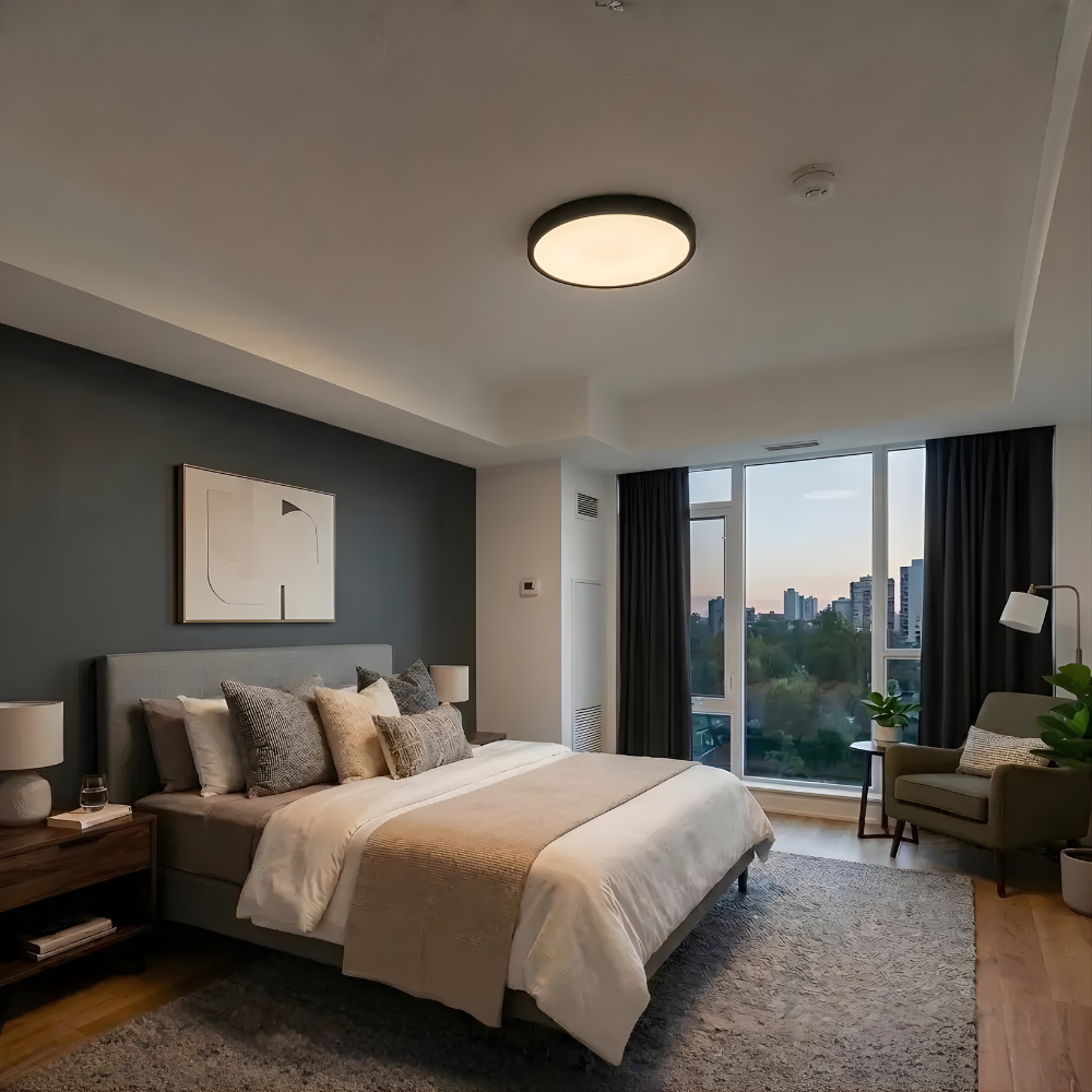 7022901 SLIM PLAFON LED ADOSAR 6W 3000K REDONDO NEGRO 100-240V - BELLALUX