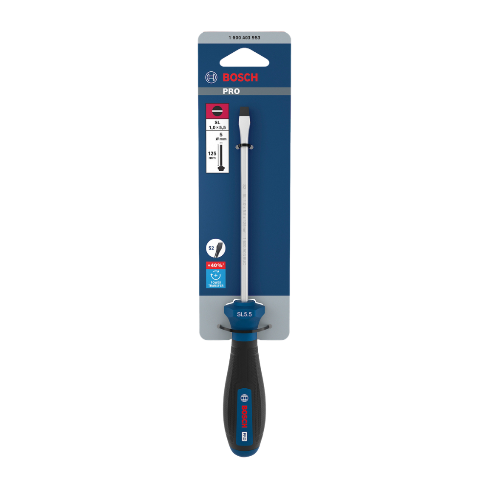 1600.A03.9S3-000 PRO DESTORNILLADOR SL 1.0 X 5.5 X 125 MM - BOSCH