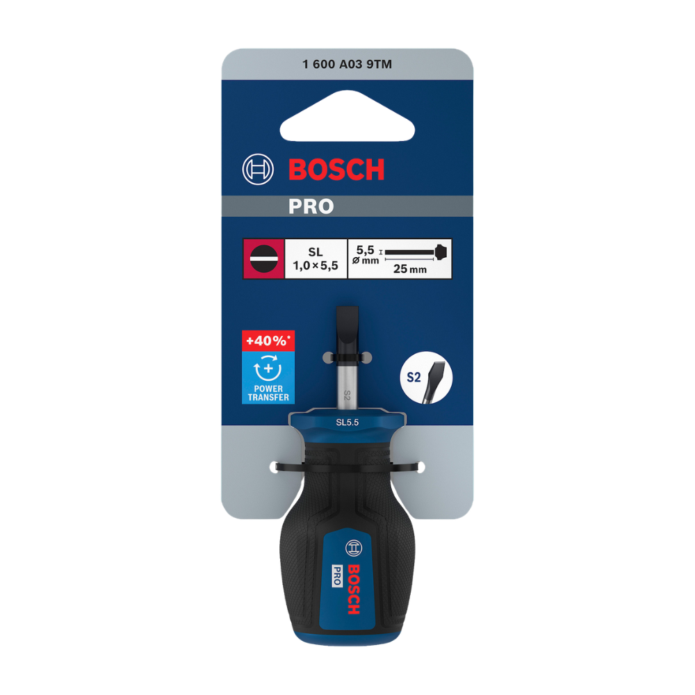 1600.A03.9TM-000 PRO DESTORNILLADOR CORTO SL 1.0 X 5.5 X 25 MM - BOSCH