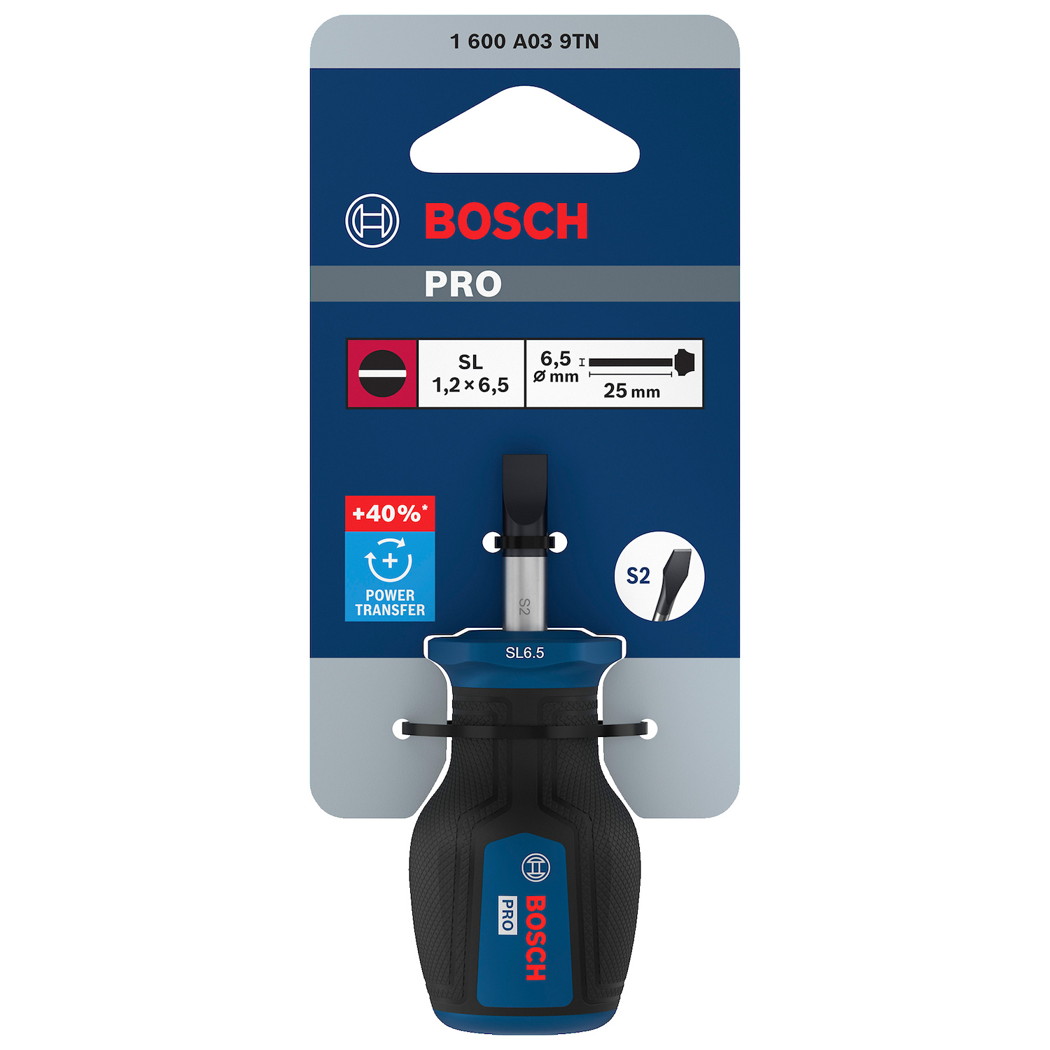 1600.A03.9TN-000 PRO DESTORNILLADOR CORTO SL 1.2 X 6.5 X 25 MM - BOSCH