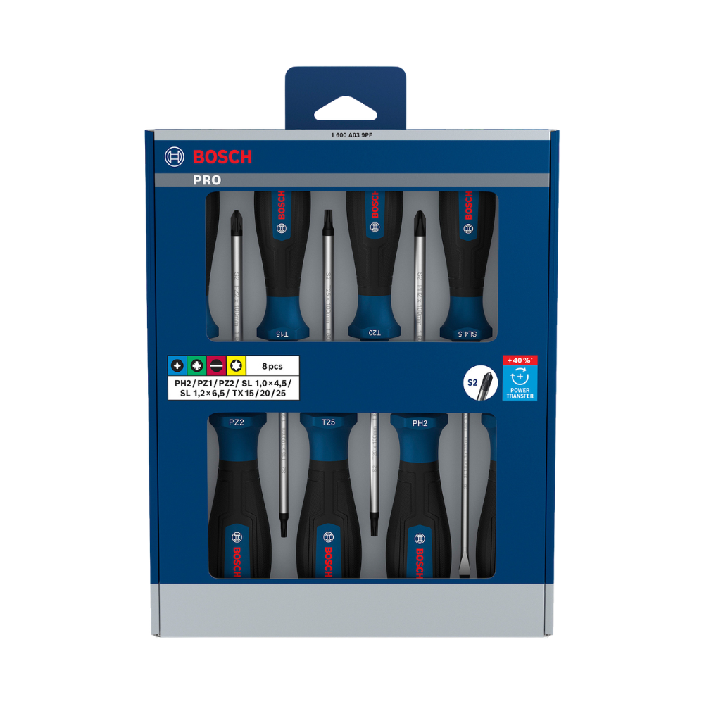 1600.A03.9PE-000 PRO JUEGO DESTORNILLADOR PH/SL X 6 PZ - BOSCH