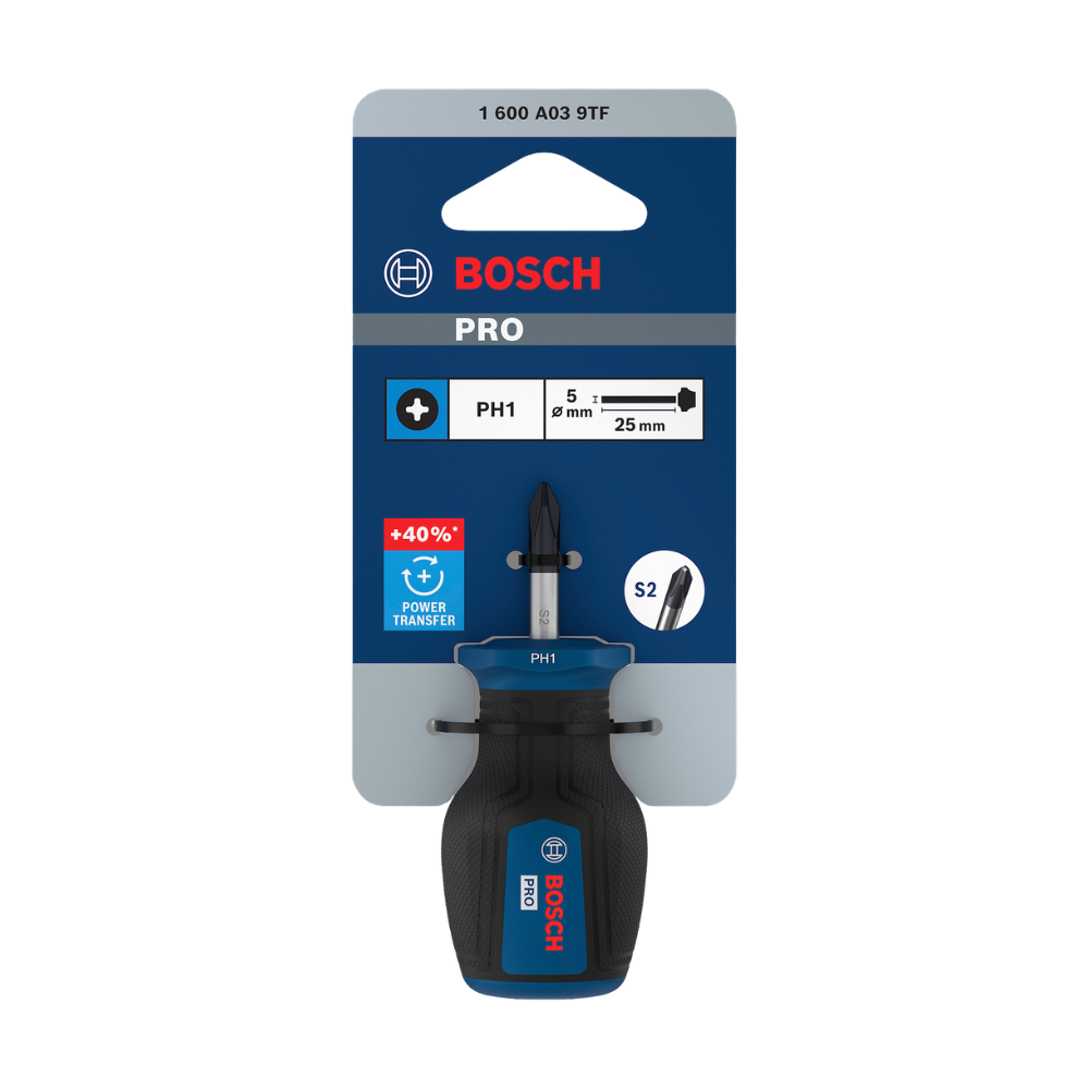1600.A03.9TF-000 PRO DESTORNILLADOR CORTO PH1 X 25 MM - BOSCH