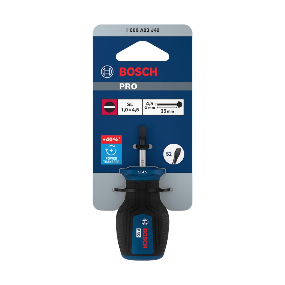 1600.A03.J49-000 PRO DESTORNILLADOR CORTO SL 1.0 X 4.5 X 25 MM - BOSCH