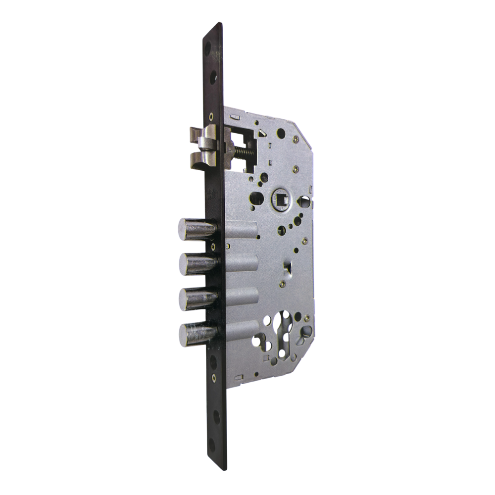 22527 KIT CERRADURA DE EMBUTIR MILAN 4 BULONES 50MM CILINDRO 70MM LLAVE-LLAVE US19 NEGRO - YALE