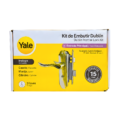 22448 KIT CERRADURA DE EMBUTIR DUBLIN MANIJA CURVA LLAVE-LLAVE US5 BRONCE ANTIGUO - YALE
